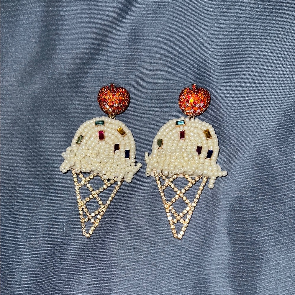 Beaded Baublebar Vanilla With Sprinkles Ice Cream Cone Earrings
